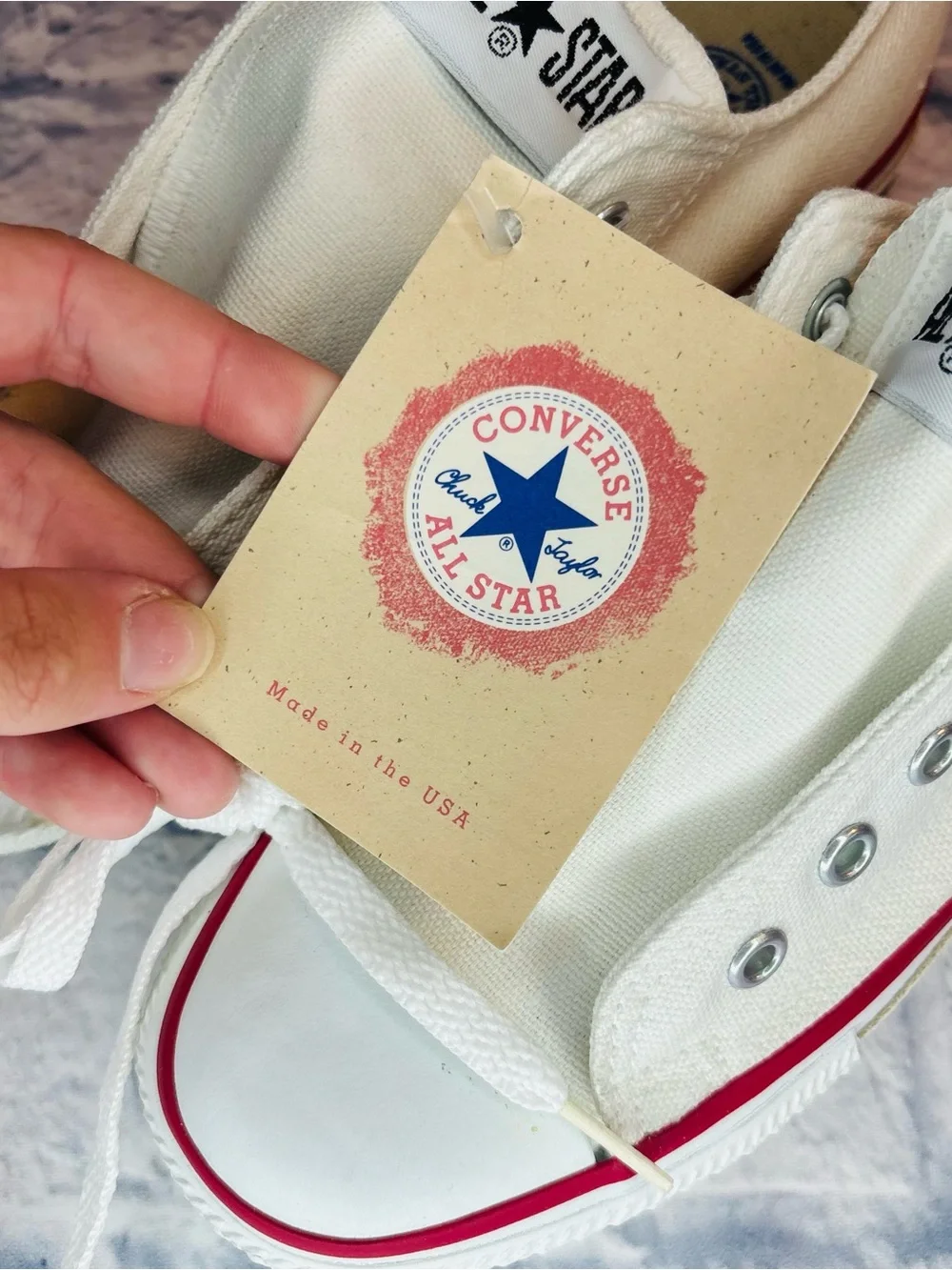 Vintage White Low Rise Converse Youth 1 1/2 NWT